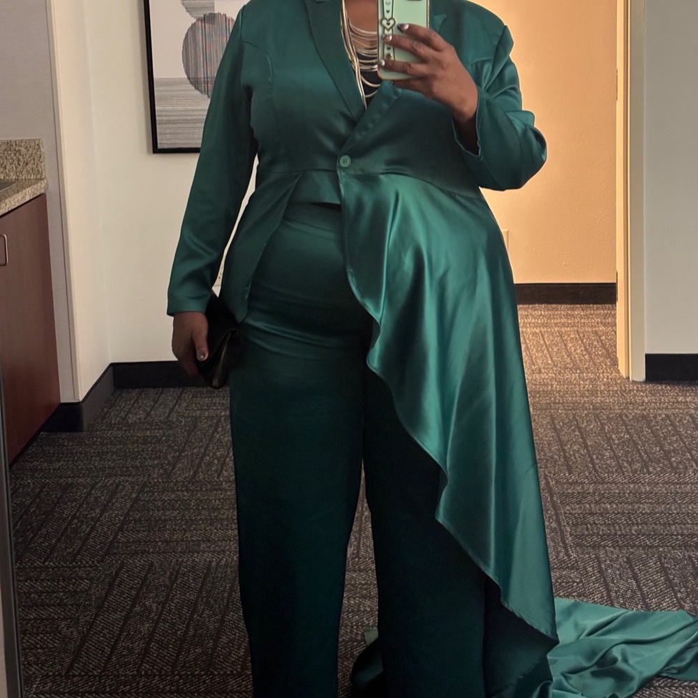 Elegant Green Wide Leg Jumpsuit